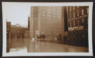 Flood Waters Near Hotel Bond, Asylum Street, Hartford