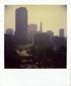 Aerial view of CityPlace I, One Corporate Center, Travelers Tower, with the Hilton Hotel in the ...