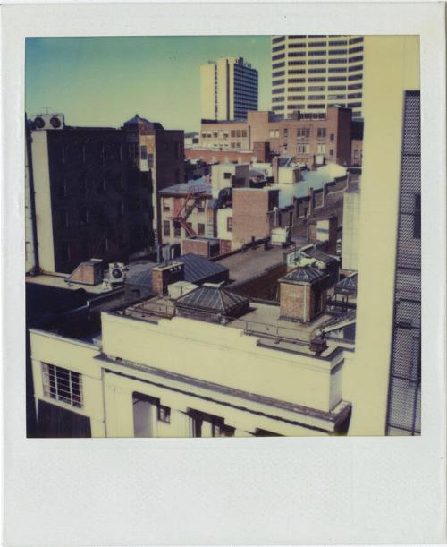 Downtown Hartford buildings, with the Sheraton Hotel in the background, Gift of the Richard Wel ...