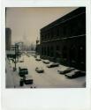 Union Place in the snow, looking south toward the State Capitol, Union Station at the right, Gi ...