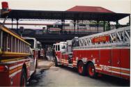 Fire trucks at Union Station, Hartford. Gift of the Richard Welling Family, 2012.284.1556  © 20 ...