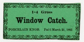 1-4 Gross Window Catch, 1975.90.5.7 © 2015 The Connecticut Historical Society