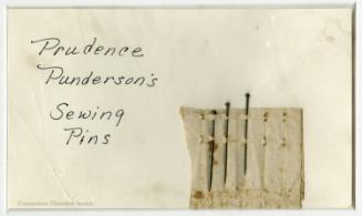 Straight pins used by Prudence Punderson