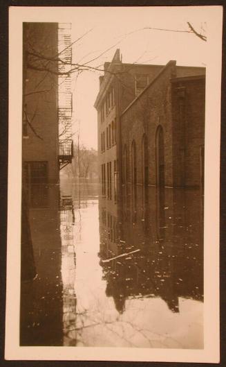 Flood Waters Between Buildings, Hartford