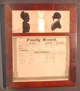 Family Record and Silhouettes of Alvin Vining and Sarah Stone