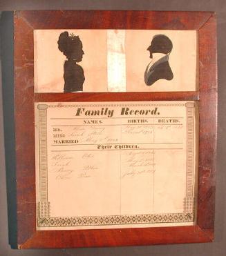 Family Record and Silhouettes of Alvin Vining and Sarah Stone