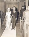 Virginia Grace Anderson Dunbar wearing the wedding dress in 1947.