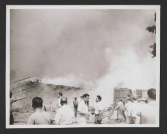 Hartford Circus Fire: Smoke Rising from Bleachers