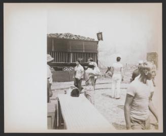 Hartford Circus Fire: Animal Cages, Bleachers in Background