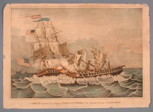 Combat between the Frigate Constitution & the British Frigate Guerriere.