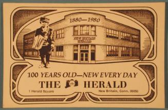 Postcard Celebrating the 100th Anniversary of the New Britain Herald