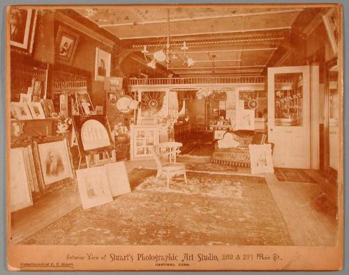 Interior of Stuart's Photographic Art Studio