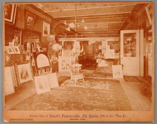 Interior of Stuart's Photographic Art Studio