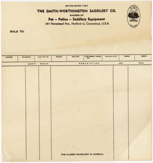 Gift of the Smith-Worthington Saddlery Co., 2021.22.24, Connecticut Historical Society, Copyrig ...