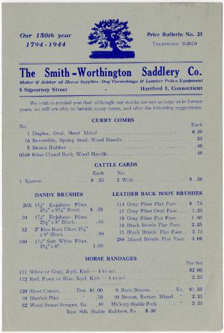 Gift of the Smith-Worthington Saddlery Co., 2021.22.27, Connecticut Historical Society, No Know ...