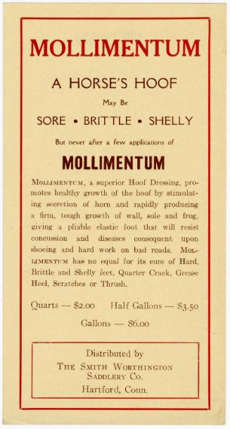 Gift of the Smith-Worthington Saddlery Co., 2021.22.30, Connecticut Historical Society, No Know ...