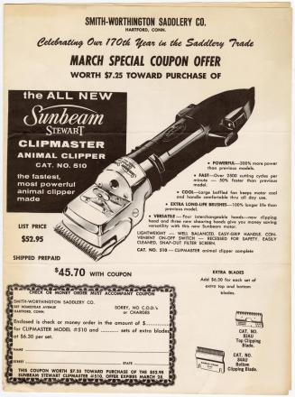 Gift of the Smith-Worthington Saddlery Co., 2021.22.32, Connecticut Historical Society, Copyrig ...