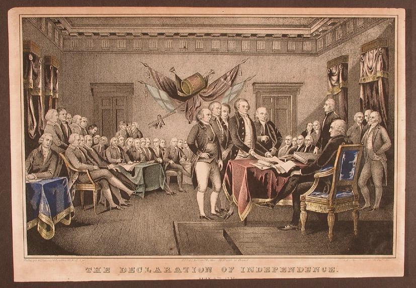 The Declaration of Independence. July 4th 1776.
