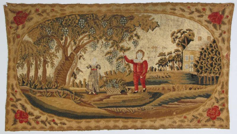 Yarn-sewn hearth rug, 1800–1820 (Connecticut Historical Society 2010.409.0)