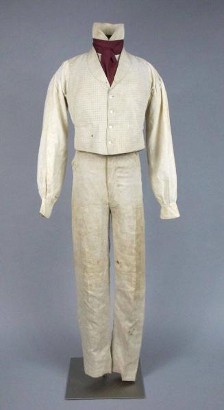 Connecticut Historical Society collection, 1966.138.5 (pants), 1967.36.2 (shirt), 1975.91.2 (ve…