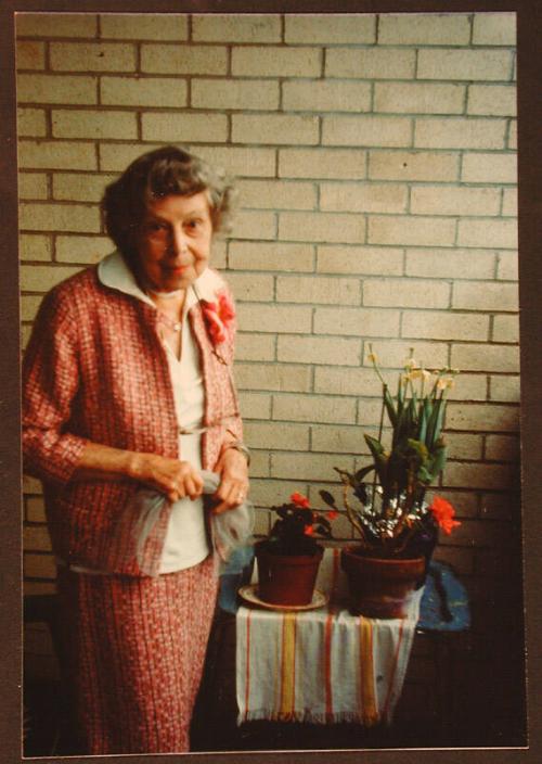 Amanda Benjamin Hall at Harbour House Apartment, New London, about 1979