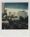 Parkview Hilton, with downtown Hartford buildings behind it, Gift of the Richard Welling Family…