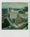 Aerial view of part of Main Street, Market Street, and American Row. , Gift of the Richard Well…