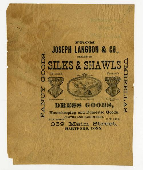 From Joseph Langdon & Co., Dealers in Silks & Shawls, Gift of Brian and Susan Riba, 1982.131.1 …