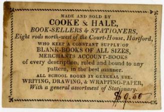 Made and sold by Cooke & Hale, book-sellers & stationers, 1957.83.2 © 2015 The Connecticut Hist…