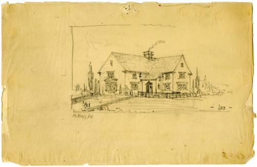 Sketch of house on Albany Avenue
