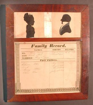 Family Record and Silhouettes of Alvin Vining and Sarah Stone