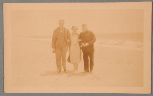George Heck and Friends on the Beach, 1936
