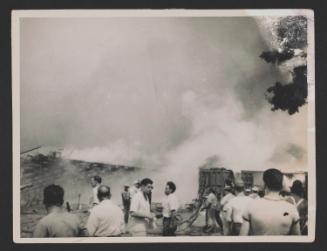 Hartford Circus Fire: Smoke Rising from Bleachers