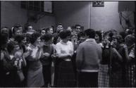 Bobby Vee (?) surrounded by teenage girls, "Teensville"; museum purchase, 2017.35.1.8