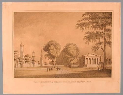 Yale College and State House, New-Haven, Con. [sic]