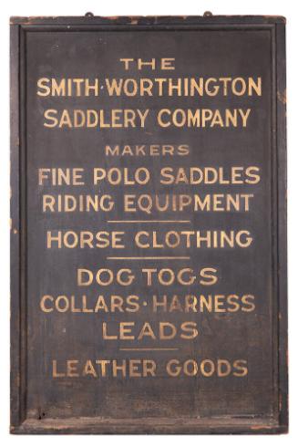 Gift of the Smith-Worthington Saddlery Co., 2021.22.1, Connecticut Historical Society, No Known…