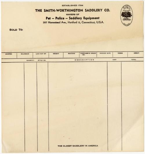 Gift of the Smith-Worthington Saddlery Co., 2021.22.24, Connecticut Historical Society, Copyrig…