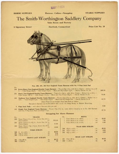 Gift of the Smith-Worthington Saddlery Co., 2021.22.26, Connecticut Historical Society, No Know…