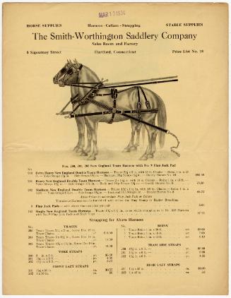 Gift of the Smith-Worthington Saddlery Co., 2021.22.26, Connecticut Historical Society, No Know…