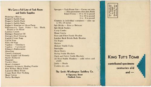 Gift of the Smith-Worthington Saddlery Co., 2021.22.31, Connecticut Historical Society, Copyrig…