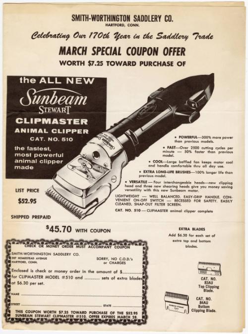 Gift of the Smith-Worthington Saddlery Co., 2021.22.32, Connecticut Historical Society, Copyrig…