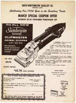 Gift of the Smith-Worthington Saddlery Co., 2021.22.32, Connecticut Historical Society, Copyrig…
