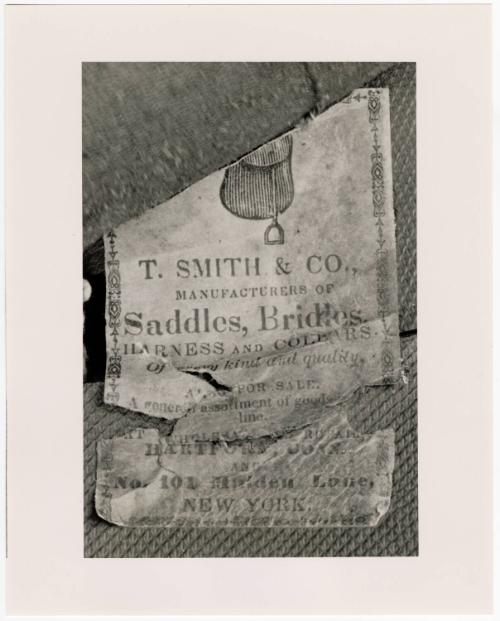 Gift of the Smith-Worthington Saddlery Co., 2022.6.16.1, Connecticut Historical Society, In Cop…