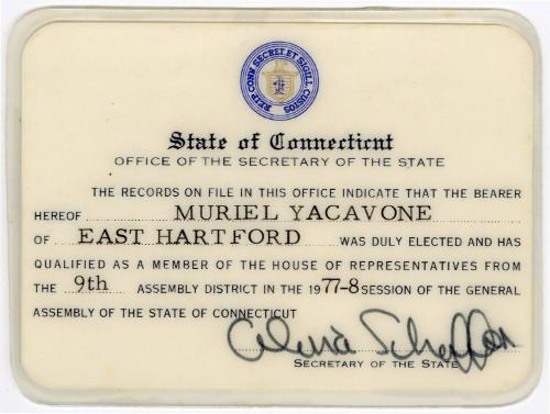 Gift of the Family of Former State Rep. Muriel Yacavone, 2023.39.7, Connecticut Museum of Cultu…