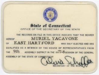 Gift of the Family of Former State Rep. Muriel Yacavone, 2023.39.7, Connecticut Museum of Cultu…