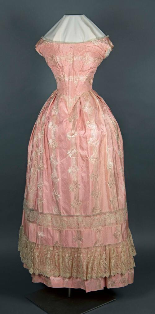 Front of dress with evening bodice 2.

Gift of Mrs. Seth P. Holcombe and Mrs. Gilbert A. Wick…