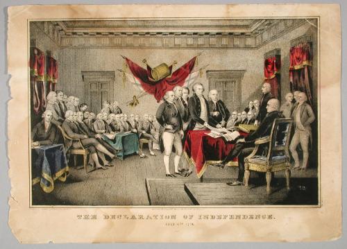 The Declaration of Independence. July 4th 1776.