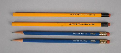 Pencils in accession number order from top to bottom.